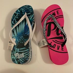 Pink brand sandals